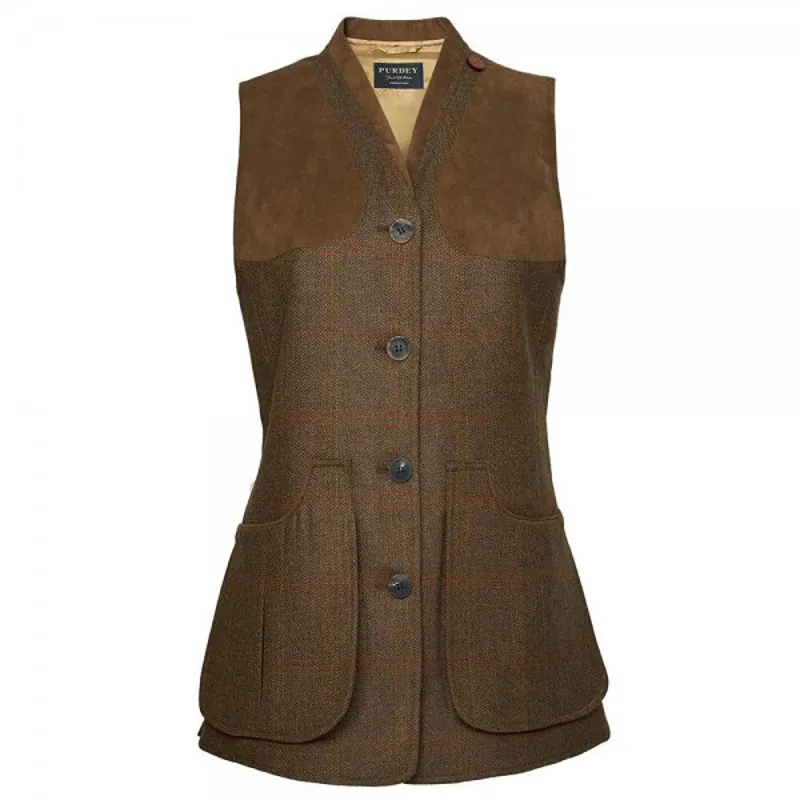 Purdey Ladies Shooting Vest Tweed